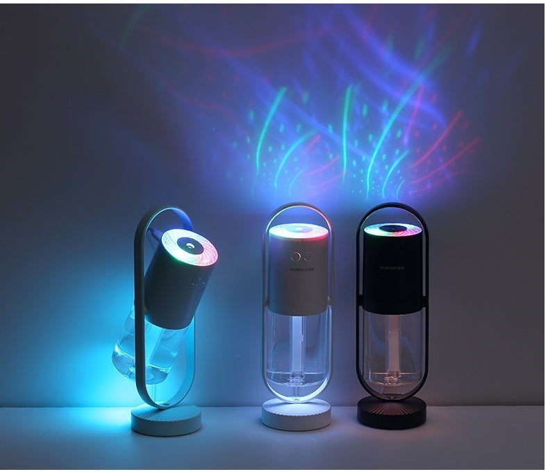 Magic Shadow USB Air Humidifier - 360° Rotating Projection Lamp & Mist Maker
