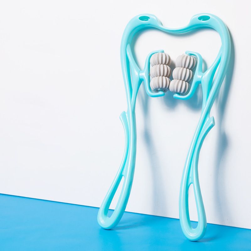 6-Roller Manual Neck Massager - Deep Tissue Relief for Neck & Shoulders